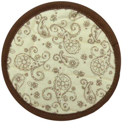 Cotton Quilted Brown coaster Alhambra design