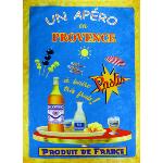 Blue Provencal Cotton Tea Towel, 19 x 26 inches, L'Apéro design