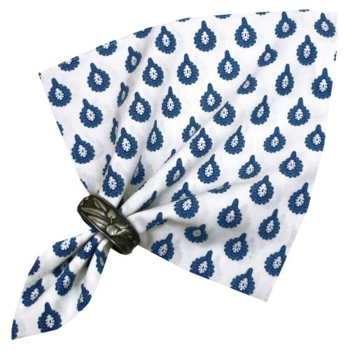 White 100% Cotton Napkin Provencal pattern Indianaire
