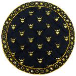 Cotton Quilted Black coaster Gardiano design