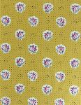 French Provencal Printed cotton Fabric Flowers Yellow