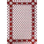 High quality Ecru/Red Kitchen Towel, 18 x 27, Indianaire design