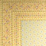 Provencal Rectangle Cotton Tablecloth Beige "Flowers" 63" x 118