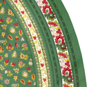 Provencal Round Cotton Tablecloth green "Floral" 71