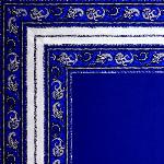 Provencal Blue Square Cotton Tablecloth 63"X63" "Volutes"