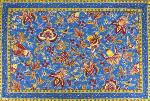 Quilted placemat 12x18" Blue, "Colombes" pattern