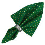 Green Napkin, Provencal design "Lavender", 100% pure cotton