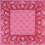 Square Cotton Tablecloth Pink 69"X69" "Campano"