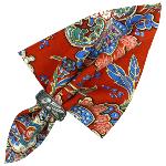 Red Napkin, Provencal design "Lys", 100% pure cotton