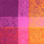 Rectangle French Jacquard Red Tablecloth "Colombes