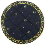 Cotton Quilted Black coaster Stars design