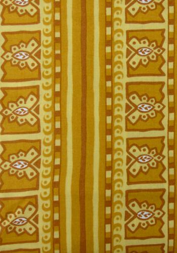 "Ocher Roussillon" Provencal Printed Border stripe Fabric