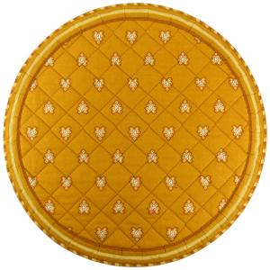 Provencal Quilted Round Table Mats Ocher "Roussillon
