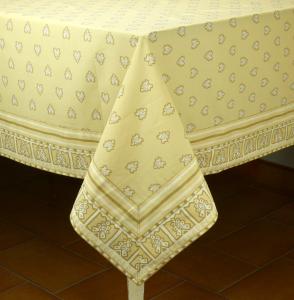 Provencal Square Tablecloth Beige "Roussillon" 67x 67"