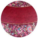 Round Coated Cotton Tablecloth Cassis "Colombes"