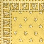 Provencal quilted table runner Beige "Roussillon" 18x40 inch