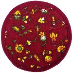 Cotton Quilted Red coaster Country design