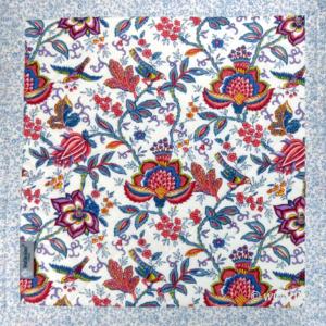 Square French Table Mat Ecru "Colombes" pattern