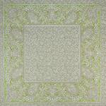 Square Cotton Tablecloth Beige/Green 69"X69" "Campano"
