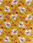 French Printed cotton Fabric Escari Yellow