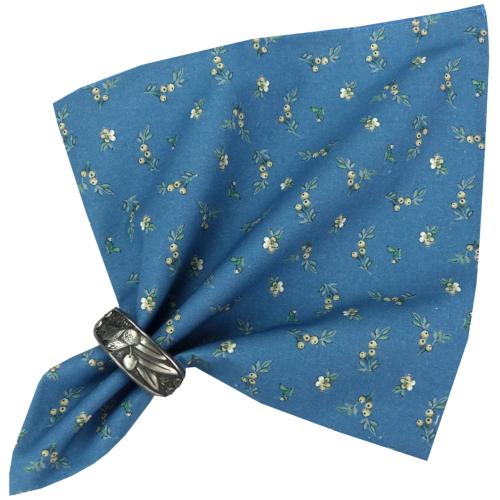 Blue Napkin, Provencal design "Hava", 100% pure cotton