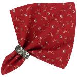 Red Napkin, Provencal design "Hava", 100% pure cotton