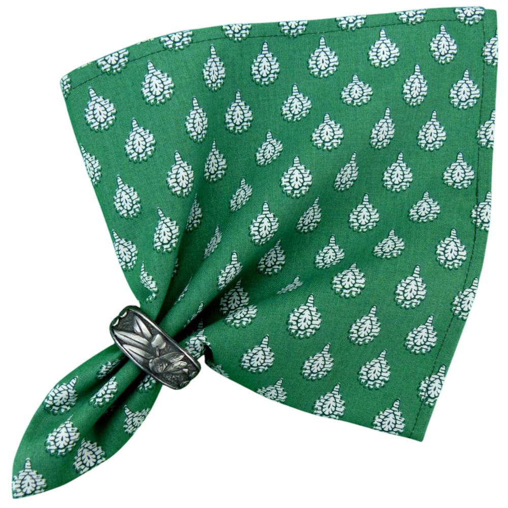 Green 100% Cotton Napkin Provencal pattern Indianaire