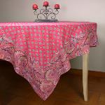 Provencal Rectangle Cotton Tablecloth Grenadine "Calissons