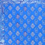 Square Provencal Table Mat Blue "Calissons" pattern