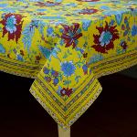 Provencal Rectangle Tablecloth Yellow "Bamboo" 63x79"