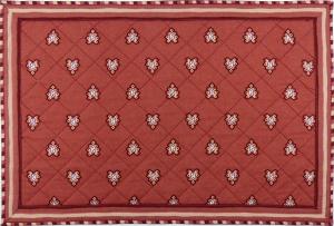 Provencal Quilted Cotton Placemat Bric "Roussillon" 12x18