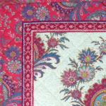 French Quilted Cotton Raspberry Placemat "Haveli" 14x18''