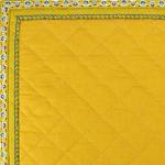 Reversible Placemat plain Yellow and "Bamboo" design