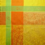 Square French Jacquard Yellow Tablecloth Yellow Epis 69x69"