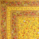 Provencal Rectangle Cotton Tablecloth yellow "Country