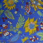 Provencal Square Cotton Tablecloth 69"X69" Blue "Bambou" 