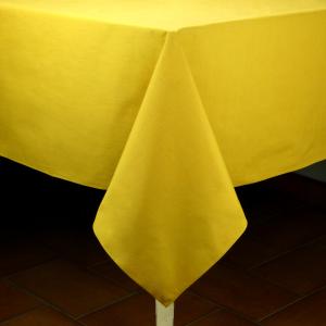 Provencal Rectangle Cotton Tablecloth Plain Yellow 45" x 59