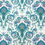 Ecru/Blue Napkin, design "Haveli", 100% pure cotton