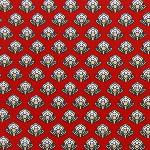 Red Napkin, Provencal design "Dentelle", 100% pure cotton