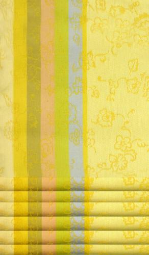 Set of 6 Jacquard Dishtowels 22x31" Yellow Country pattern