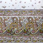 Rectangle <B>Coated</B> Cotton Tablecloth 61X79" Pearl "Bagnols" design