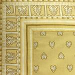 Provencal Square Cotton Tablecloth Beige "Roussillon" 67" x 67