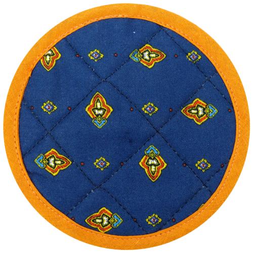 Cotton Quilted Blue coaster Galon design