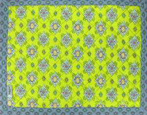 French Quilted cotton placemat Green “Batiste” 14x18