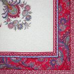 Square Cotton Tablecloth Raspberry pattern Haveli" 63"x63