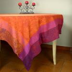 Square French Jacquard Red Tablecloth "Colombes