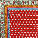  Provencal Red quilted table runner "Gordes" 18x59 inch