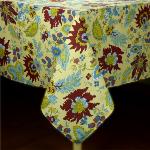 Provencal Square Cotton Tablecloth 69"X69" Beige "Bambou" 