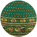 Round Cotton Tablecloth Green "Bastidin"