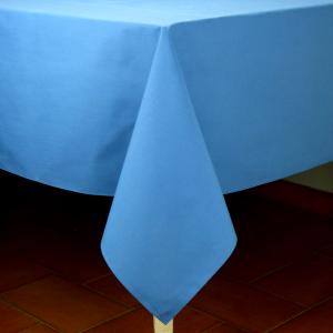 Provencal Square Cotton Tablecloth Plain light blue 67" x 67